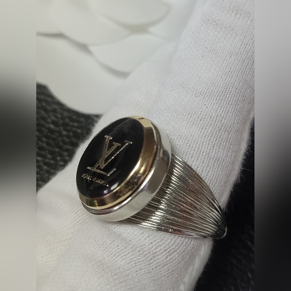 Louis Vuitton Button, Custom Made Ring, Adjustable - image 4